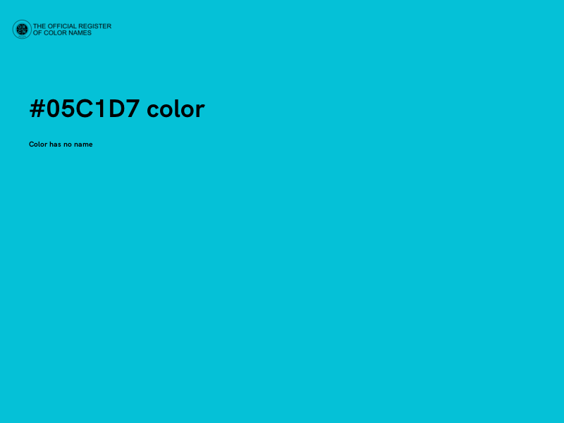 #05C1D7 color image