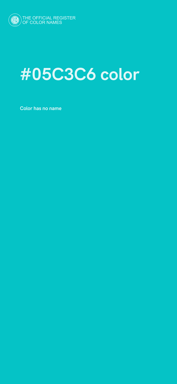 #05C3C6 color image