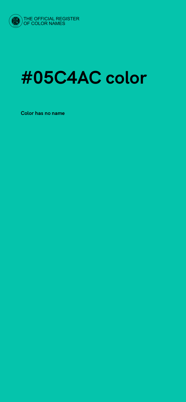 #05C4AC color image
