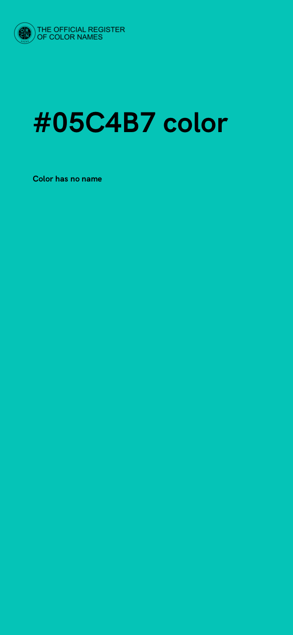 #05C4B7 color image