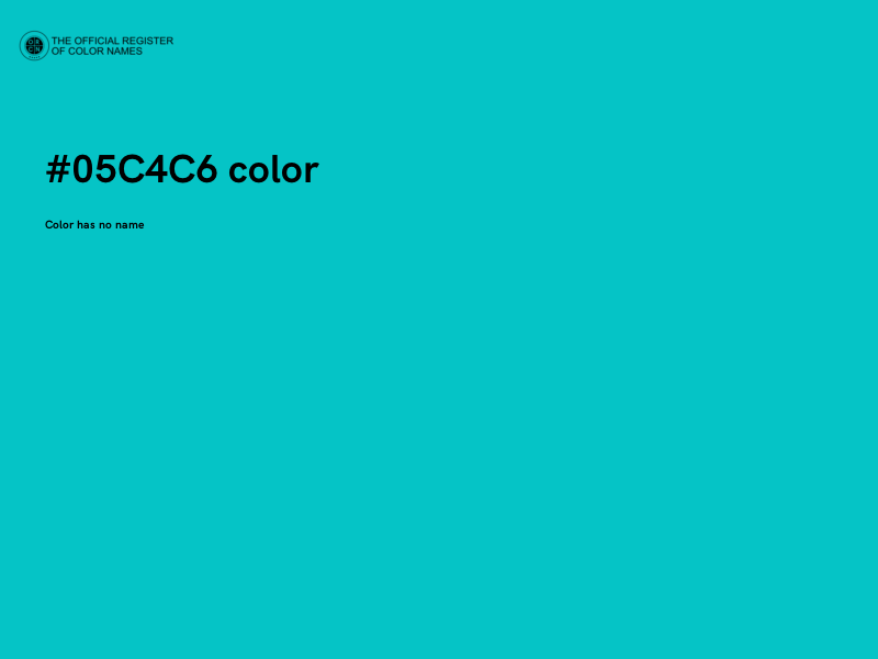 #05C4C6 color image