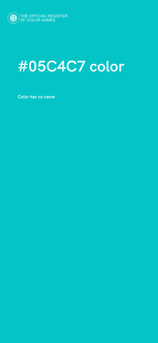 #05C4C7 color image