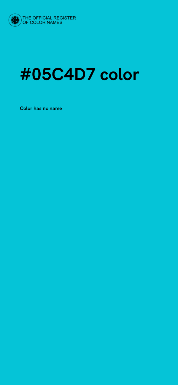 #05C4D7 color image
