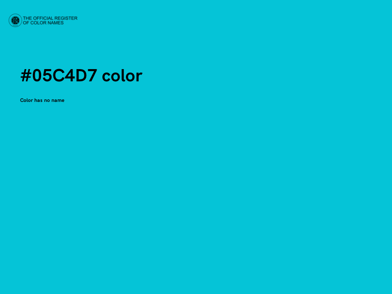 #05C4D7 color image