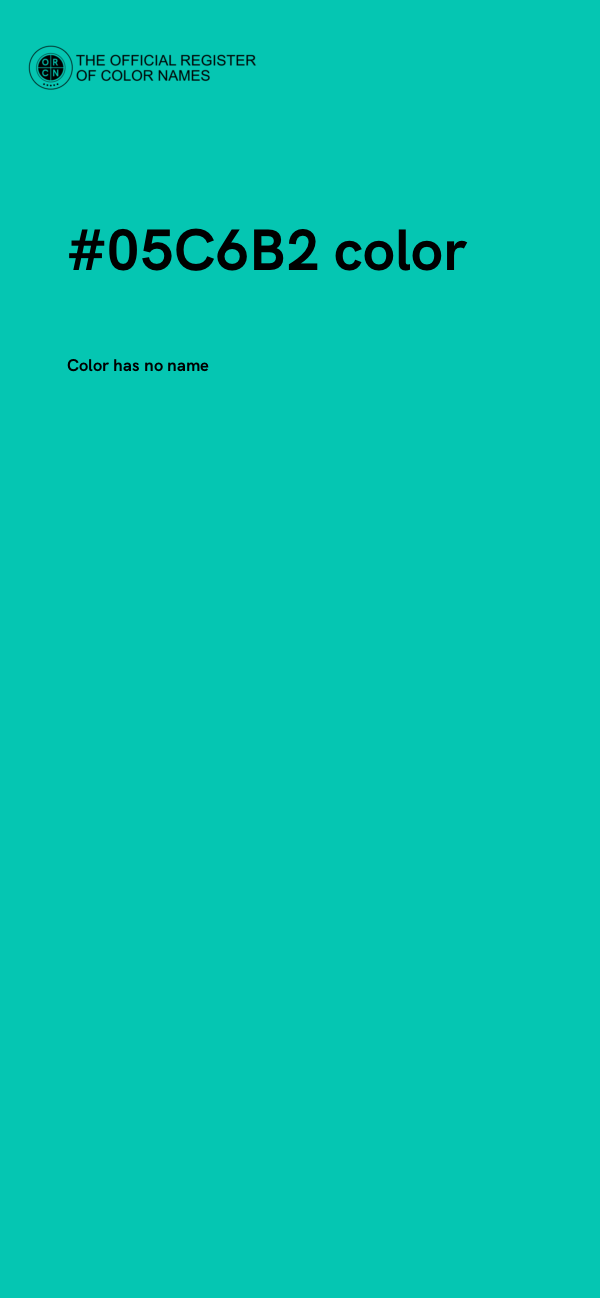 #05C6B2 color image
