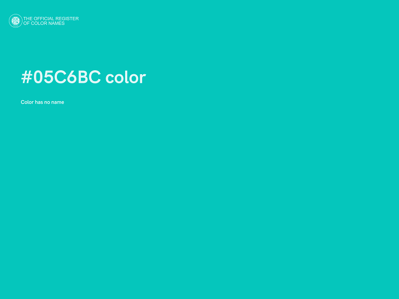 #05C6BC color image