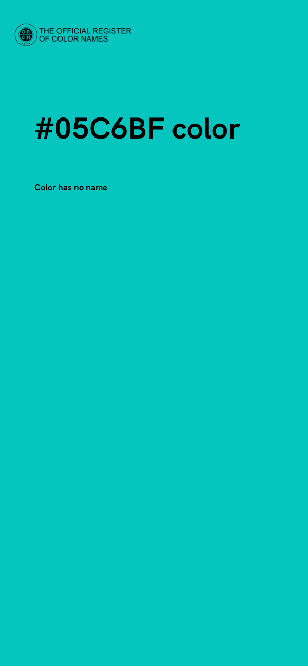 #05C6BF color image