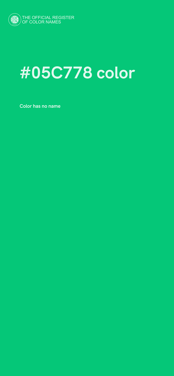 #05C778 color image