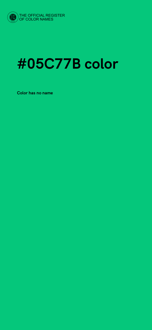 #05C77B color image