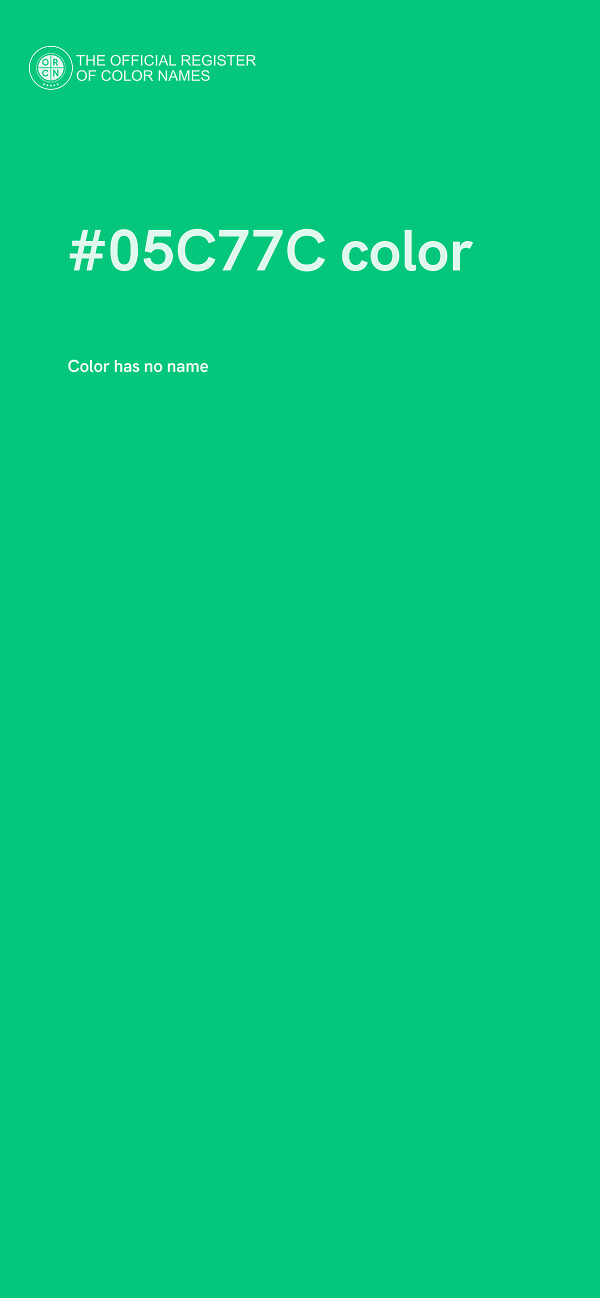 #05C77C color image