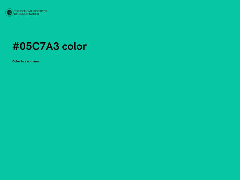 #05C7A3 color image