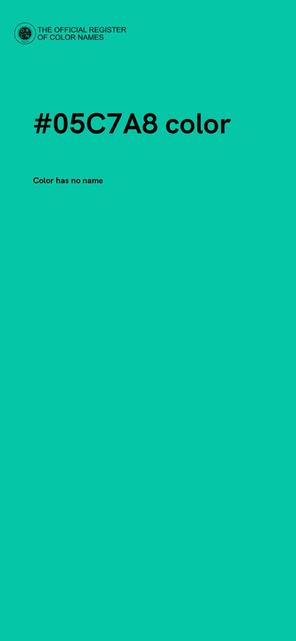 #05C7A8 color image