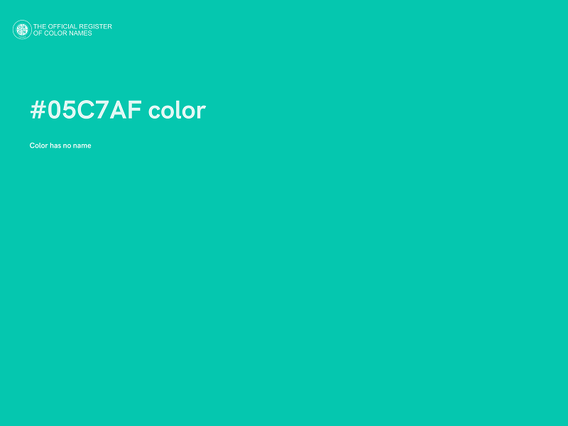 #05C7AF color image