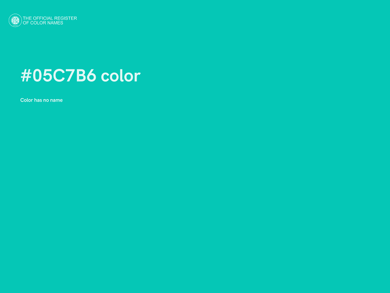 #05C7B6 color image