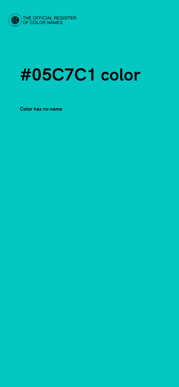 #05C7C1 color image