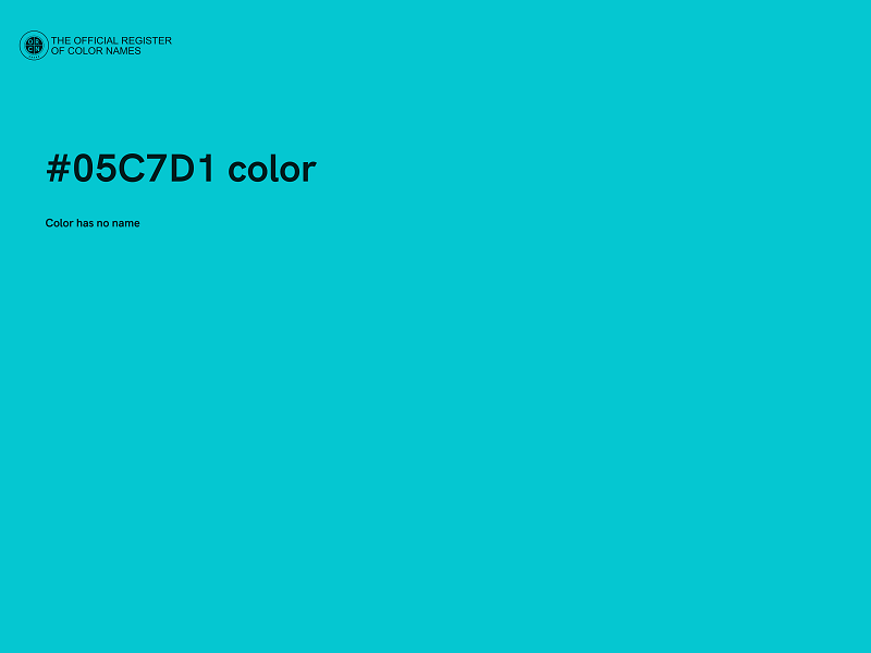 #05C7D1 color image