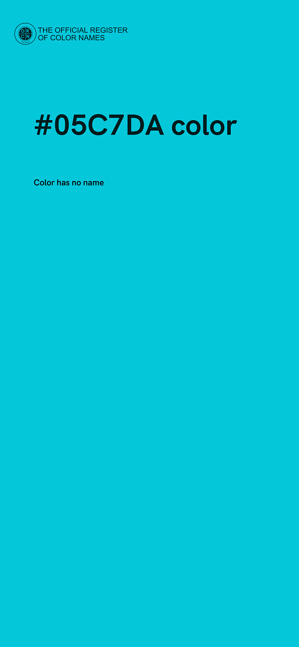 #05C7DA color image