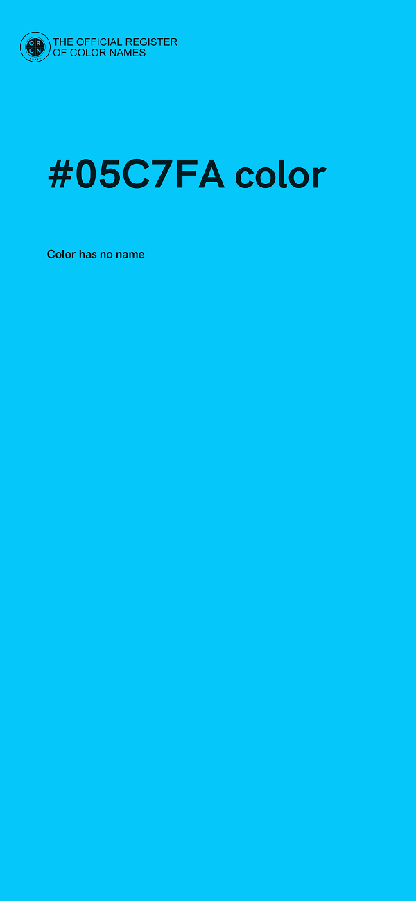#05C7FA color image