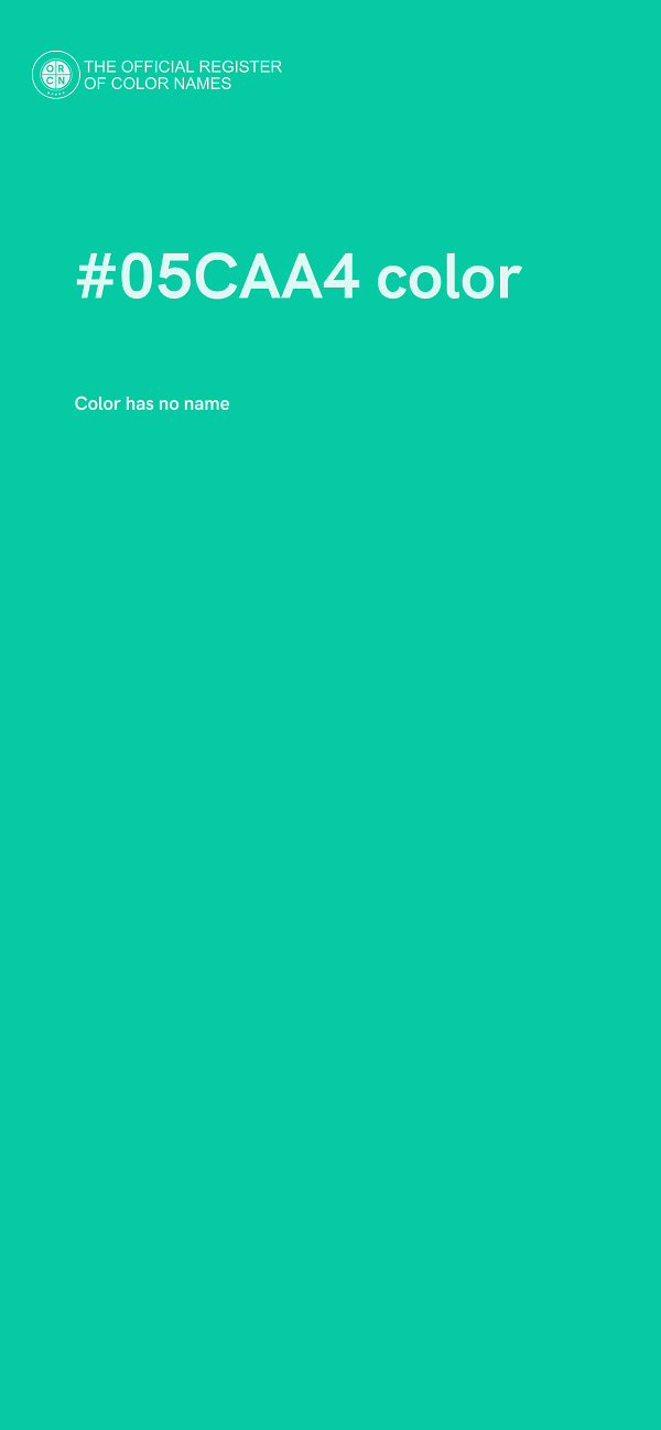#05CAA4 color image