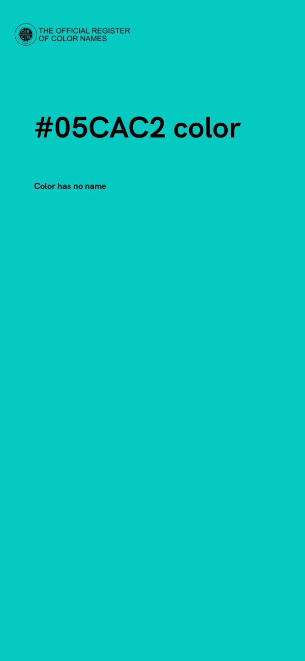 #05CAC2 color image