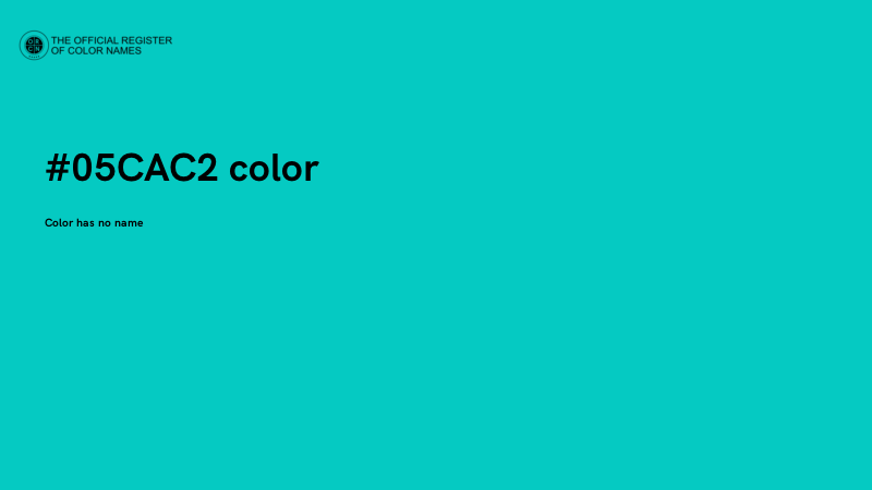 #05CAC2 color image