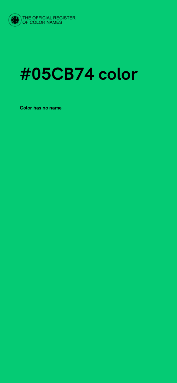 #05CB74 color image