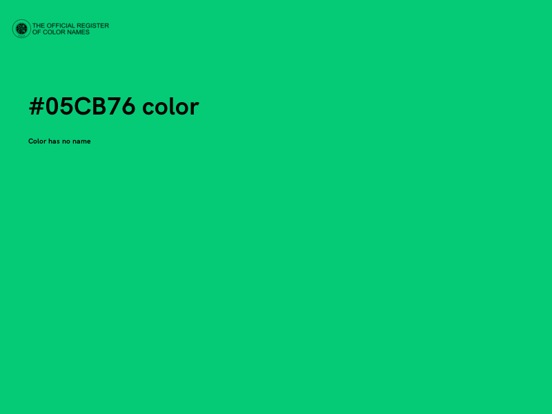 #05CB76 color image