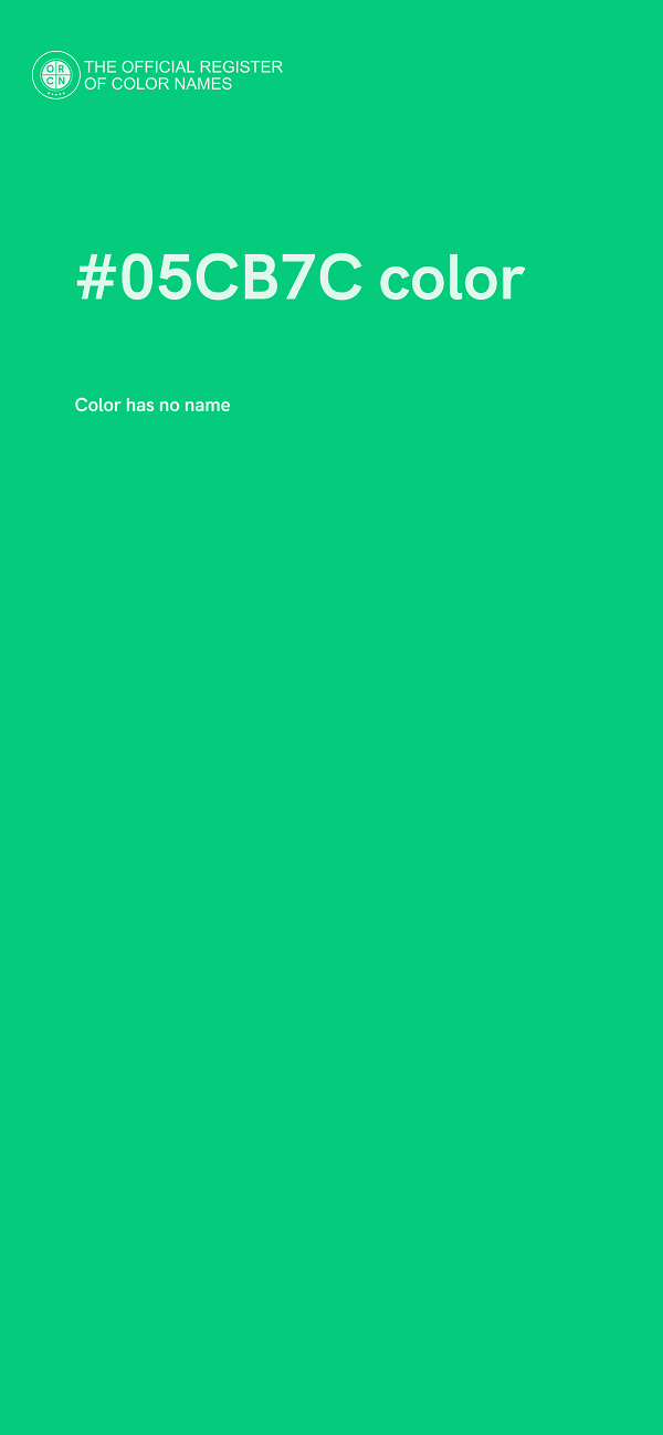 #05CB7C color image