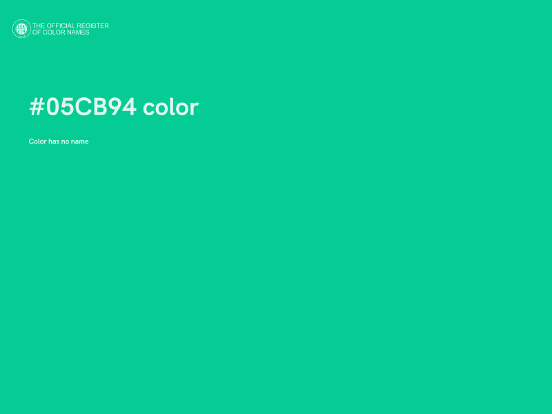 #05CB94 color image