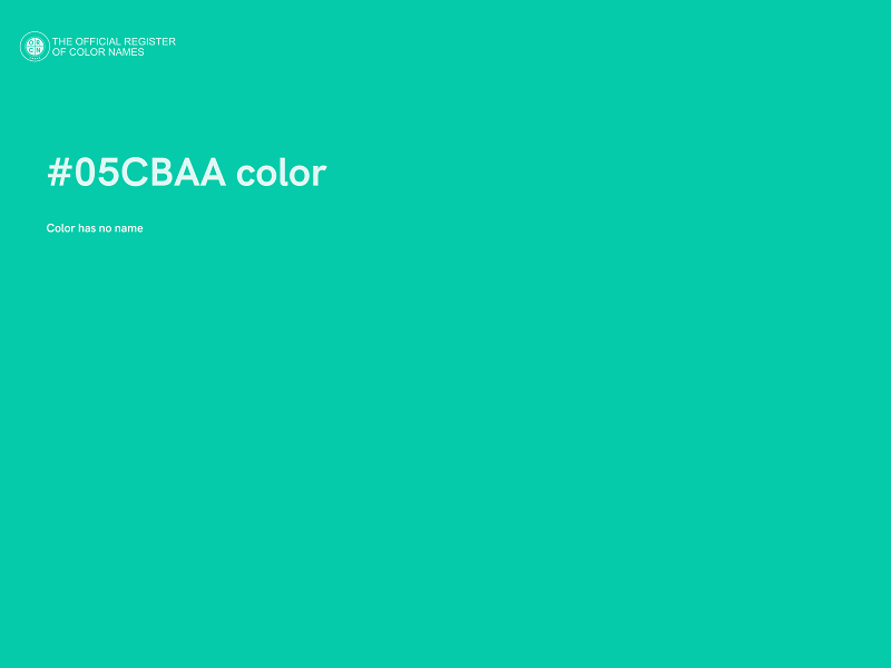 #05CBAA color image