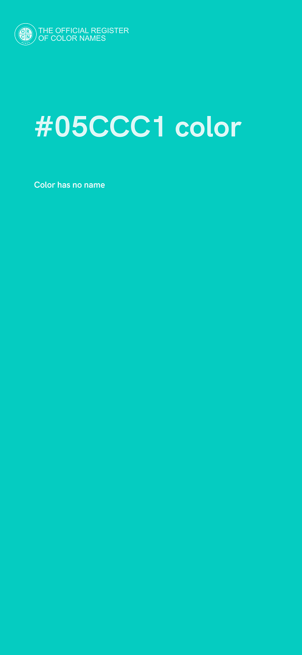 #05CCC1 color image