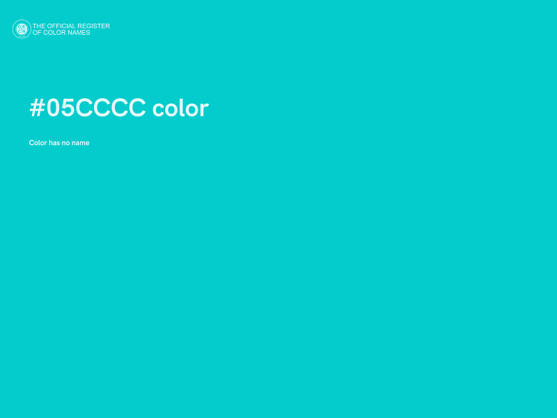 #05CCCC color image