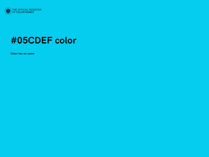 #05CDEF color image