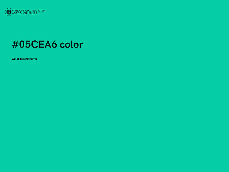 #05CEA6 color image