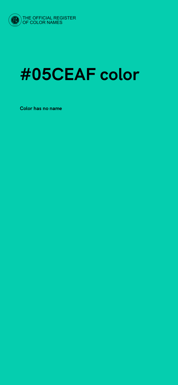 #05CEAF color image