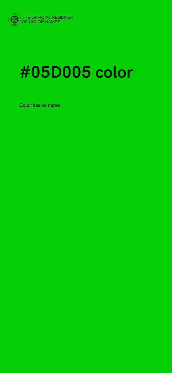 #05D005 color image