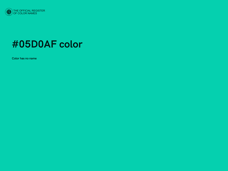 #05D0AF color image