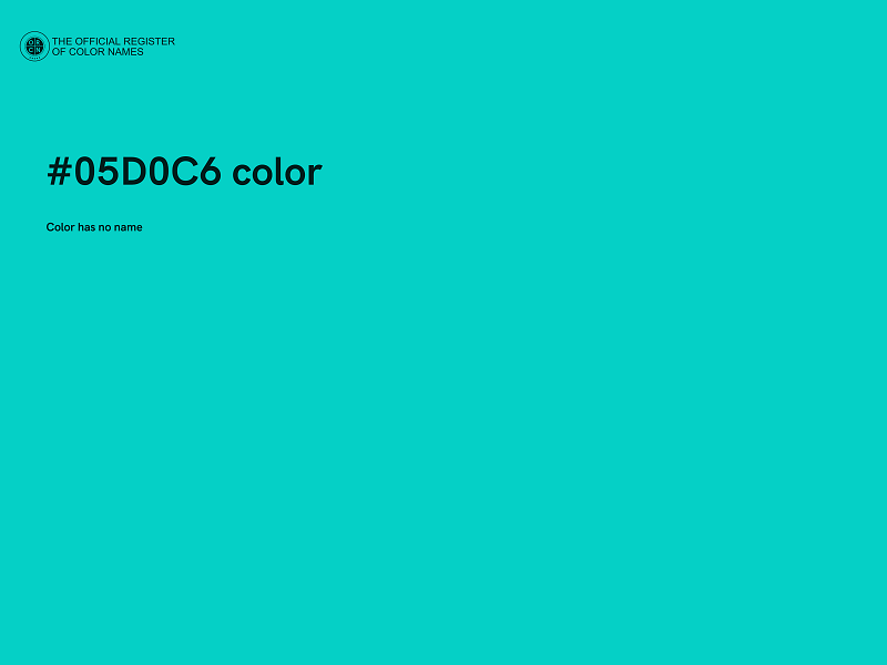 #05D0C6 color image