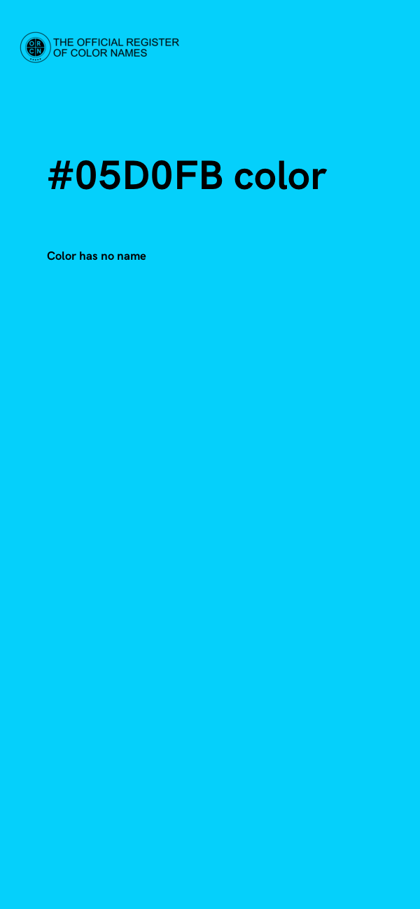 #05D0FB color image