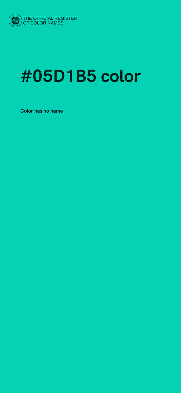 #05D1B5 color image