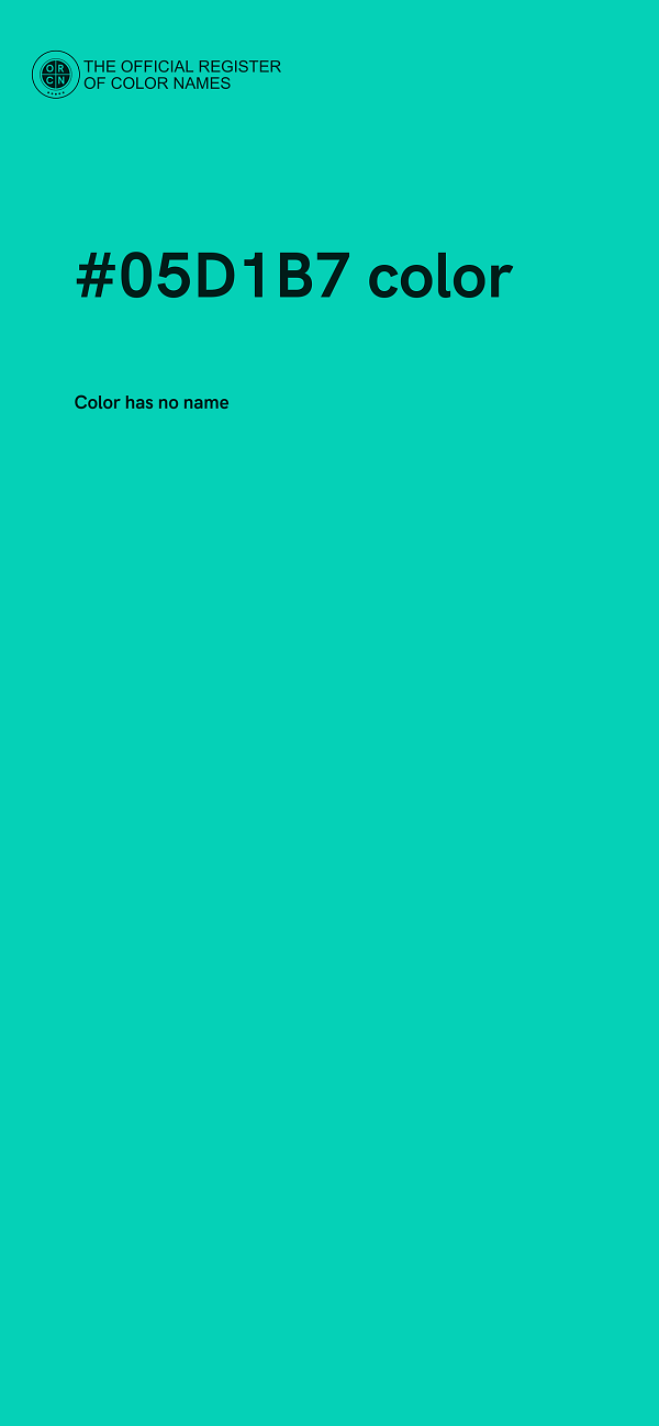 #05D1B7 color image
