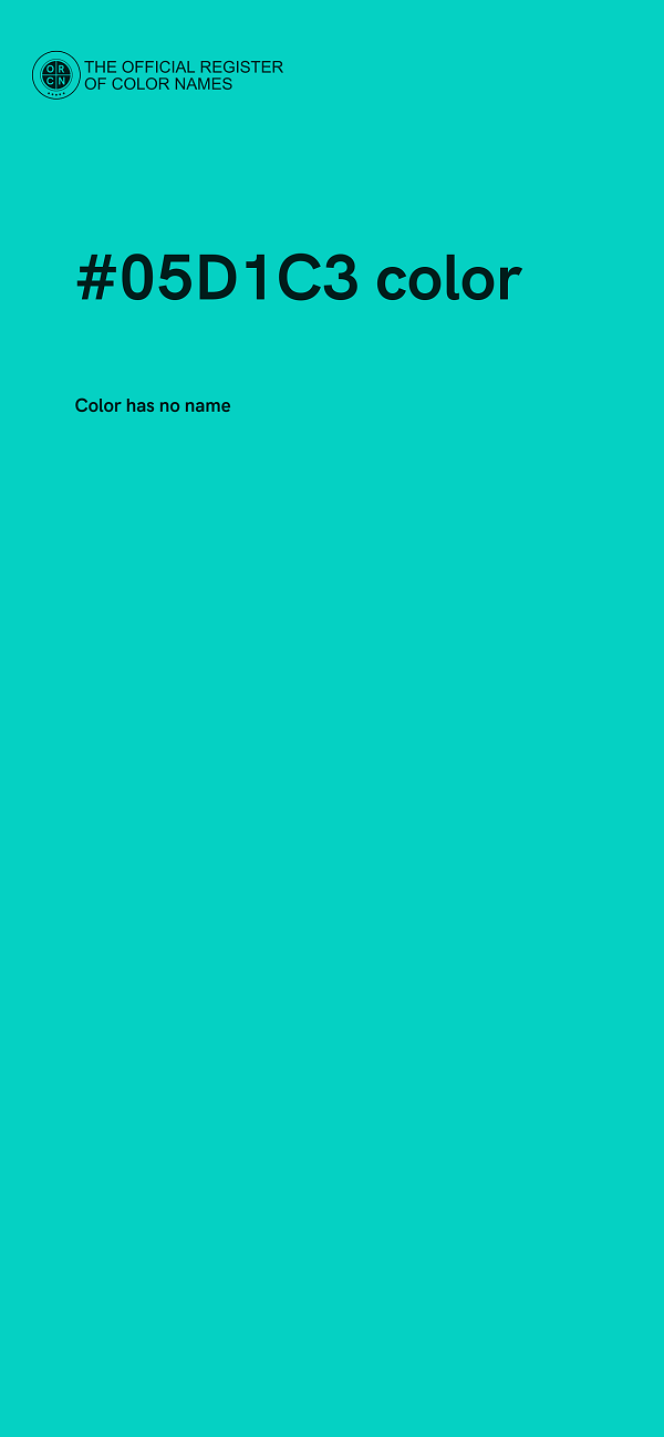 #05D1C3 color image