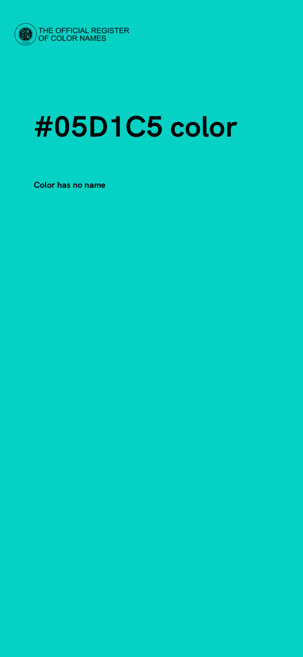 #05D1C5 color image