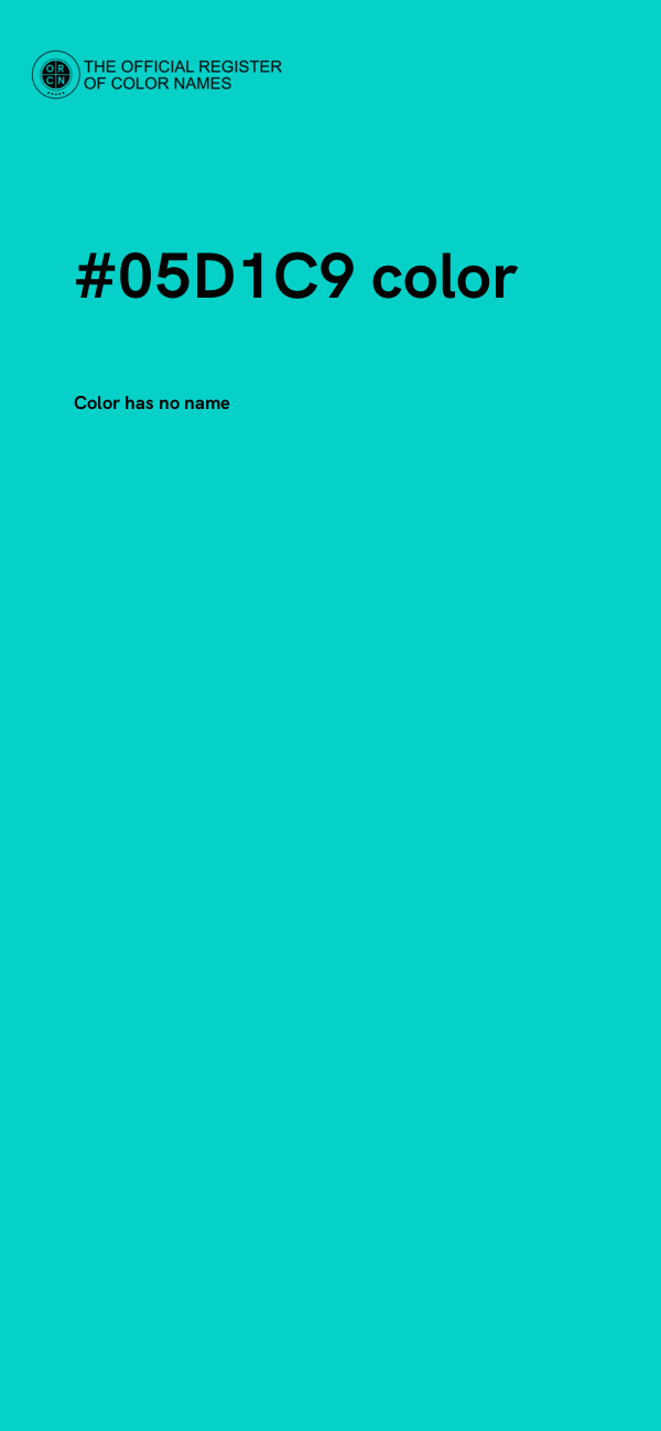 #05D1C9 color image