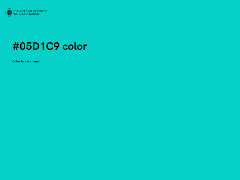 #05D1C9 color image