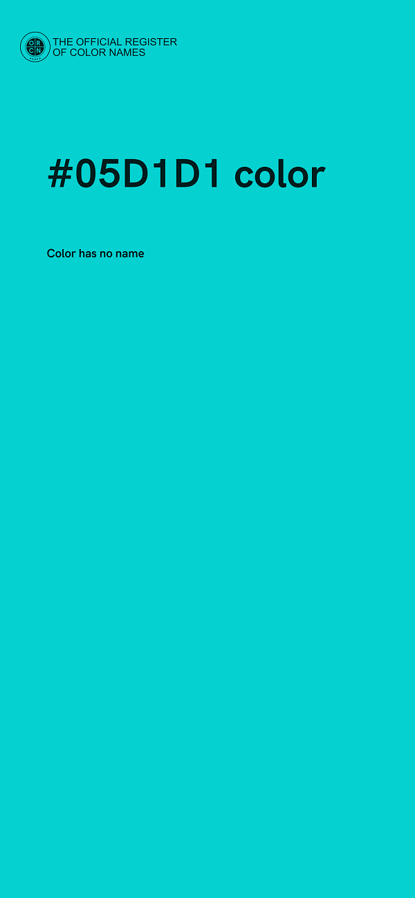 #05D1D1 color image