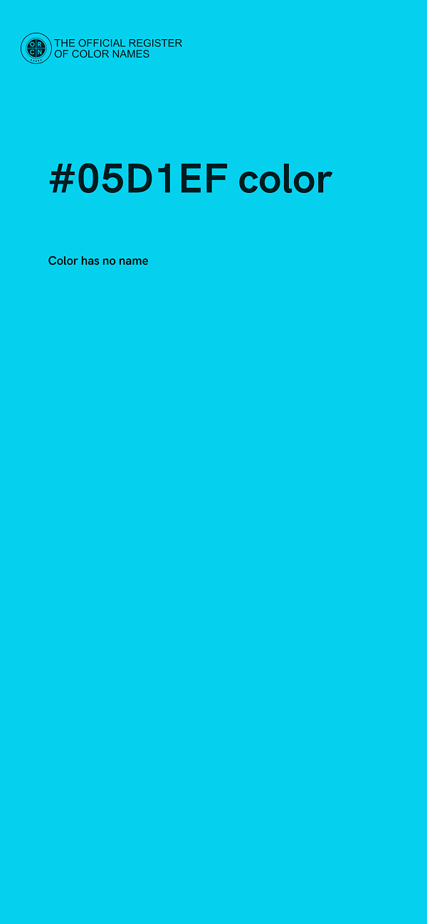 #05D1EF color image