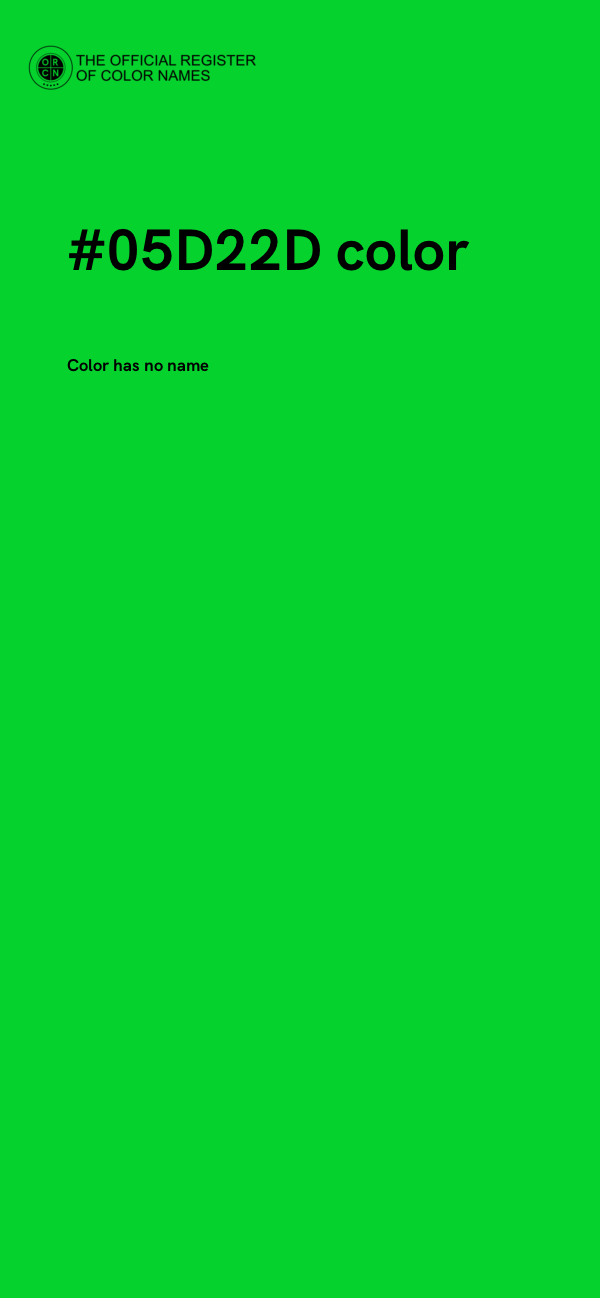#05D22D color image