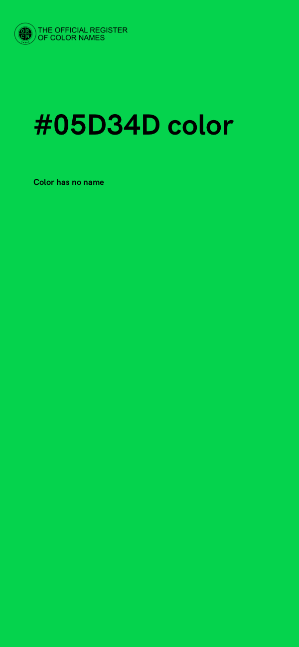 #05D34D color image