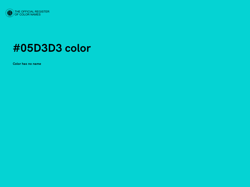 #05D3D3 color image
